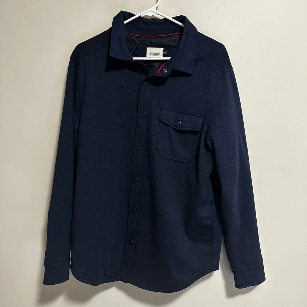 Civil Society Men Button Up Collared Jacket Size Medium - Picture 4 of 4